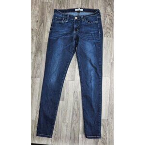 Flying Monkey Womens Size 29 Skinny Whiskered Denim Blue Jeans